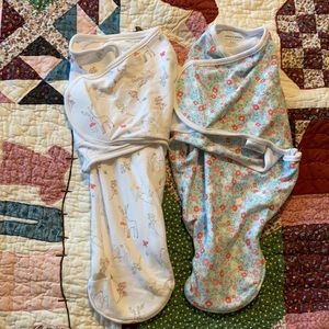 Aden + Anais Essentials Velcro Swaddles bundle of 2 size 0-3 months